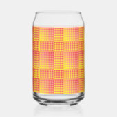 Red Yellow Checker Abstract Pattern Blikvorm Glas (Achterkant)