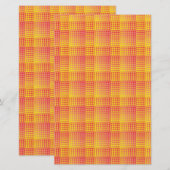 Red Yellow Checker Abstract Pattern Briefpapier (Voorkant / Achterkant)