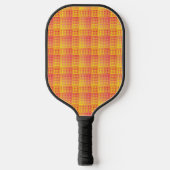 Red Yellow Checker Abstract Pattern Pickleball Paddle (Voorkant)