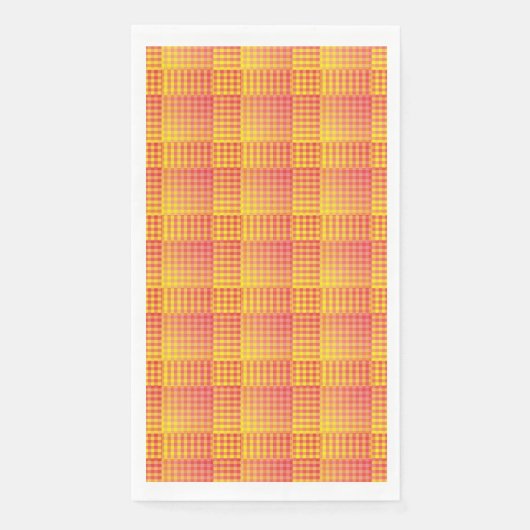 Red Yellow Checker Abstract Pattern Servet (Voorkant)