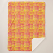 Red Yellow Checker Abstract Pattern Sherpa Deken (Voorkant)