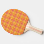 Red Yellow Checker Abstract Pattern Tafeltennisbatje (Zijkant)