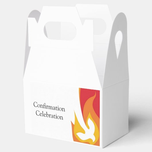 Red Yellow Fire and Dove-bevestiging bewerkbaar Bedankdoosjes (Geopend)