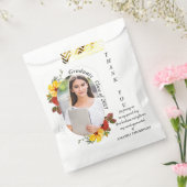 Red Yellow Floral Hartelijk dank voor het cadeau v Bedankzakje (Gezegeld)