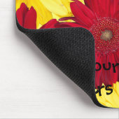 Red Yellow Gerber close-up foto's Aangepast Muismat (Hoek)