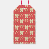 Red Yellow/GoldBow Horse Chinese New Year Cadeaulabel (Achterkant)