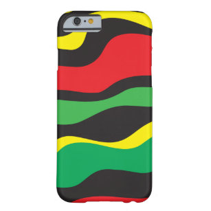 Red Yellow Green Black Rasta Wave Barely There iPhone 6 Hoesje