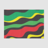 Red Yellow Green Black Rasta Wave Tissuepapier (Voorkant)