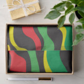 Red Yellow Green Black Rasta Wave Tissuepapier (Geschenk)