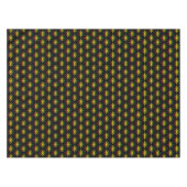Red Yellow Green Black Snowflakes Pattern Rasta Tafelkleed (Voorkant (Horizontaal))