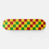 Red Yellow Green Checkered Pattern Design  Persoonlijk Skateboard (Horizontaal)