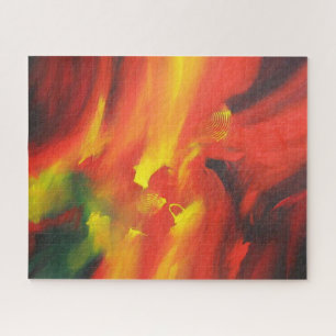 Red Yellow Green Modern Abstract expressionist Legpuzzel