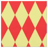 Red Yellow Harlequin Checkered Design Stof (Close Up)
