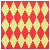 Red Yellow Harlequin Checkered Design Stof (Swatch)