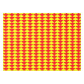 Red Yellow Harlequin Checkered Design  Tafelkleed (Voorkant (Horizontaal))
