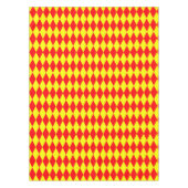 Red Yellow Harlequin Checkered Design  Tafelkleed (Voorkant)