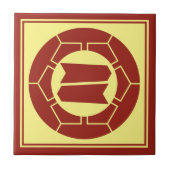  Red Yellow Japan Hattori Kamon Art Tegeltje (Voorkant)