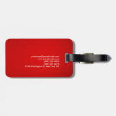 Red Yellow Modern unieke consultant Bagagelabel (Achterkant horizontaal)