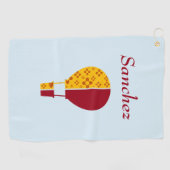 Red Yellow New Mexico Zia Hot Air Balloon Golfhanddoek (Horizontaal)