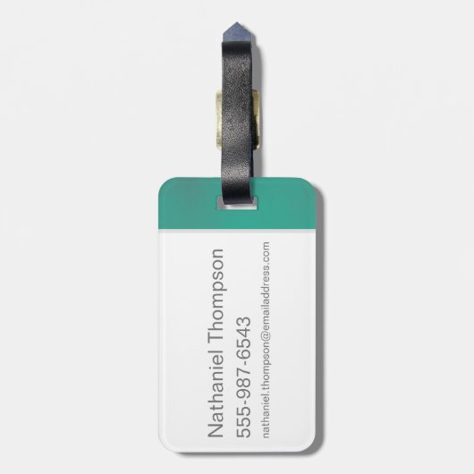 Red & Yellow NO-MAJ™-badge Bagagelabel (Achterkant verticaal)