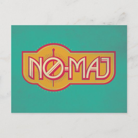 Red & Yellow NO-MAJ™-badge Briefkaart (Voorkant)