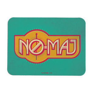 Red & Yellow NO-MAJ™-badge Magneet