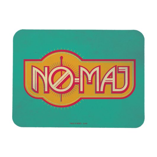 Red & Yellow NO-MAJ™-badge Magneet (Horizontaal)