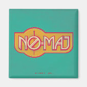 Red & Yellow NO-MAJ™-badge Magneet (Voorkant)