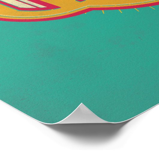 Red & Yellow NO-MAJ™-badge Poster (Hoek)