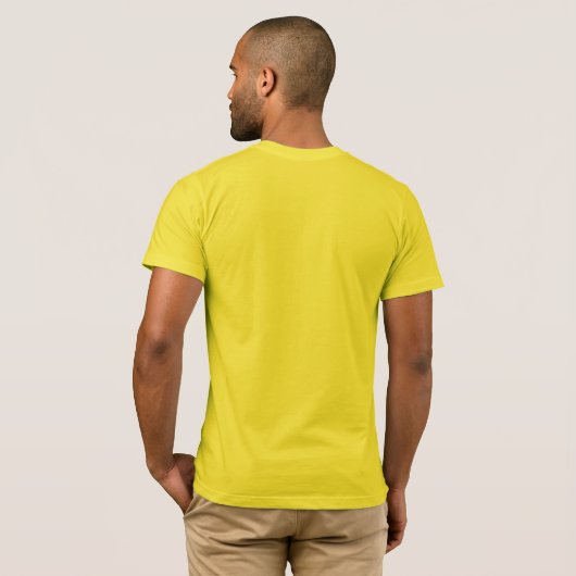 Red & Yellow NO-MAJ™-badge T-shirt (Achterkant volledig)