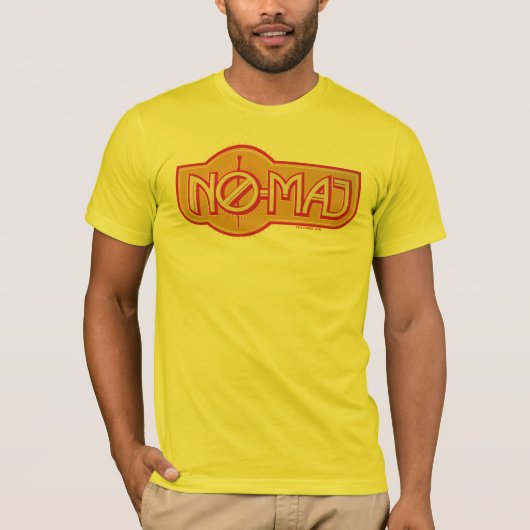 Red & Yellow NO-MAJ™-badge T-shirt (Voorkant)