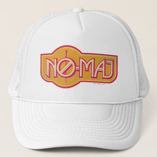 Red & Yellow NO-MAJ™-badge Trucker Pet (Voorkant)