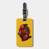 Red Yellow Old Auto Racing Car Bagagelabel (Voorkant verticaal)