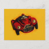 Red Yellow Old Auto Racing Car Briefkaart (Voorkant)