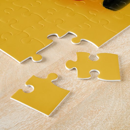 Red Yellow Old Auto Racing Car Legpuzzel (Zijkant)