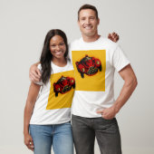 Red Yellow Old Auto Racing Car T-shirt (Unisex)