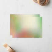 Red Yellow Oranje Green Modern Abstracte Kunst Notitiekaartje (Voorkant / Achterkant in situ)