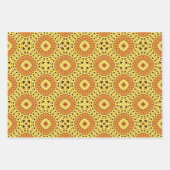 Red Yellow Oranje Oriental Geometric Patronen Inpakpapier Vel (Voorkant 3)