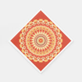 Red Yellow Oranje Summer Mandala Pattern Servetten (Hoek)
