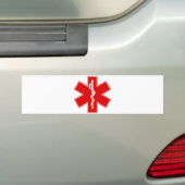 Red Yellow Oranje White Nurse EMS Star of Life Bumpersticker (Op auto)