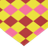 Red Yellow Pink Checkered Pattern Design  Tafelkleed (Gekanteld)