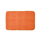 Red Yellow Plaid Checker Seamless Pattern Badmat (Voorkant)