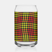 Red Yellow Plaid Checker Seamless Pattern Blikvorm Glas (Links)
