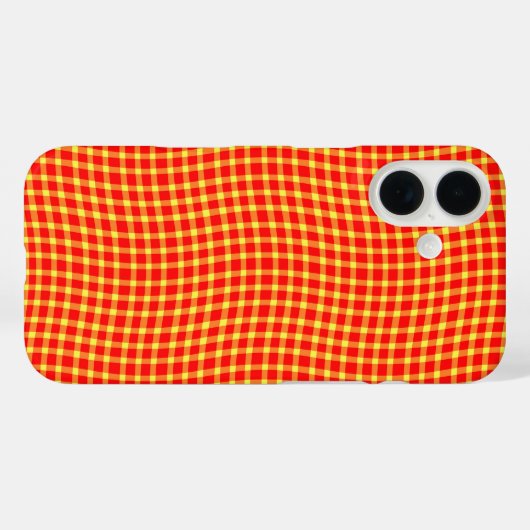 Red Yellow Plaid Checker Seamless Pattern Case-Mate iPhone Case (Achterkant (horizontaal))