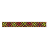 Red Yellow Plaid Checker Seamless Pattern Grosgrain Lint (Voorkant)