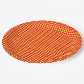 Red Yellow Plaid Checker Seamless Pattern Papieren Bordje (Gekanteld)