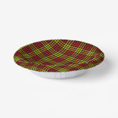 Red Yellow Plaid Checker Seamless Pattern Papieren Kommen (Gebogen)