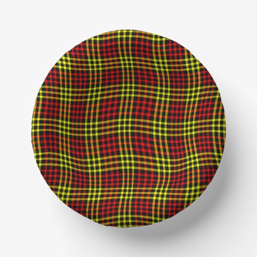 Red Yellow Plaid Checker Seamless Pattern Papieren Kommen (Voorkant)