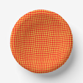 Red Yellow Plaid Checker Seamless Pattern Papieren Kommen