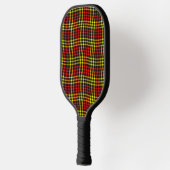 Red Yellow Plaid Checker Seamless Pattern Pickleball Paddle (Links)